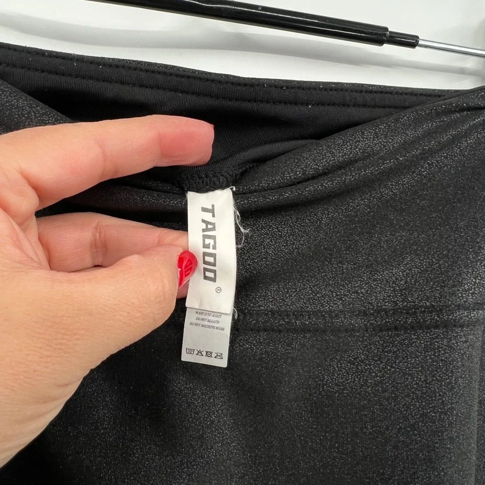 TAGOO Womens Leggings‎ Black High Waist Medium
